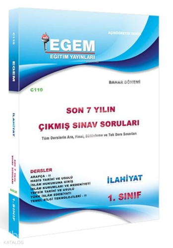 1. Sınıf İlahiyat Çıkmış Sınav Soruları