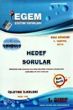 1. Sınıf İşletme İlkeleri Hedef Sorular (Kod 160) Güz Dönemi