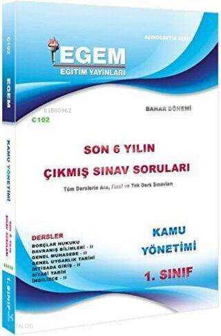 1. Sınıf Kamu Bahar Dönemi Çıkmış Sınav Soruları | Kolektif | Egem Eği