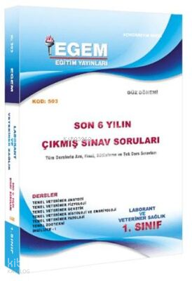 1. Sınıf Laborant ve Veteriner Sağlık Çıkmış Sınav Soruları