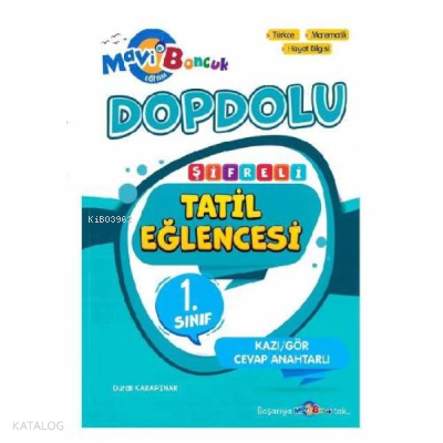 1.Sınıf Mavi Boncuk Şifreli Yaz Tatil Eğlencesi | Kolektif | Evrensel 