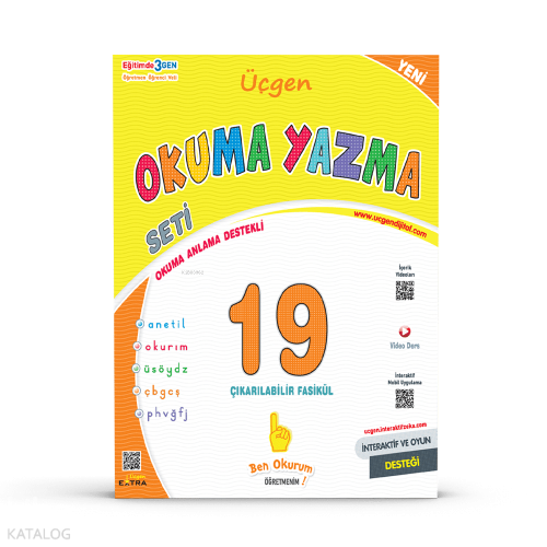 1. Sınıf Üçgen Okuma Yazma Seti - Harf Fasikülleri - 2024 | Kolektif |