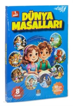 1. Sınıflara Dünya Masalları Seti (8 Kitap) Kelime Anahtarı Çıkartmalı