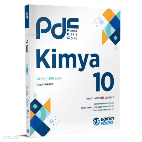 10. Sınıf Kimya PDF Planlı Ders Föyü