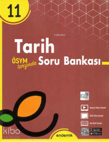 11.Sınıf Tarih Soru Bankası | Kolektif | Endemik Yayınları (Hazırlık)