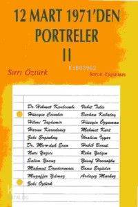 12 Mart 1971´den Portreler 2