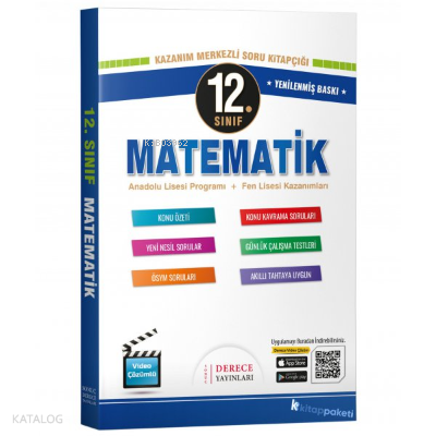 12. Sınıf Matematik Kazanım Merkezli Soru Kitapçığı | Kolektif | Derec