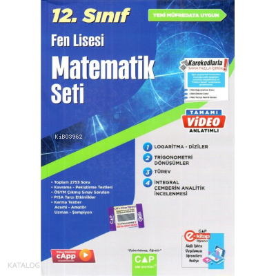 12.Sınıf Set Fen Lisesi Matematik - 2023 | Kolektif | Çap Yayınları