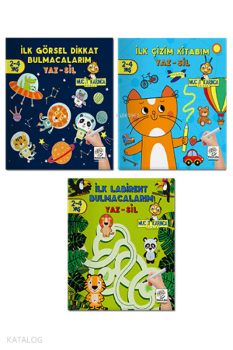 2-4 Yaş Evde Etkinlik Seti - Mucit Karınca Serisi YAZ-SİL Kitaplar 2. Seri