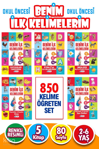 2-6 Yaş Benim İlk Kelimelerim Etkinlikleri Seti (5 Kitap)