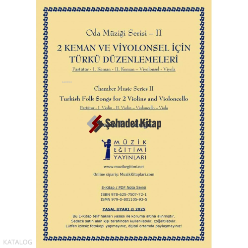 2 Keman ve Viyolonsel için Türkü Düzenlemeleri