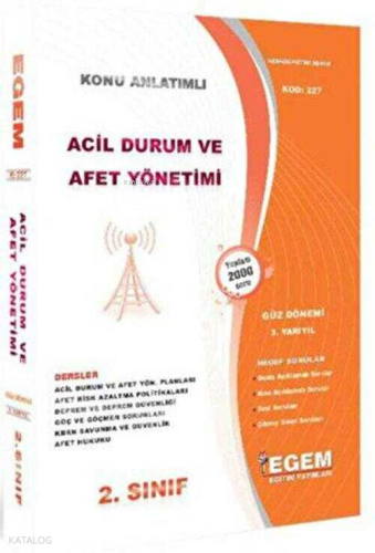 2. Sınıf 3. Yarıyıl Acil Durum Ve Afet Yönetimi Konu Anlatımlı Soru Ba
