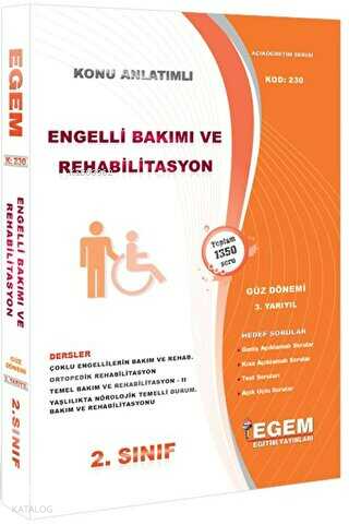 2. Sınıf 3. Yarıyıl Engelli Bakımı ve Rehabilitasyon Konu Anlatımlı So