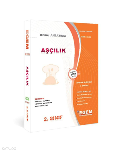 2. Sınıf 4. Yarıyıl Aşçılık Konu Anlatımlı Soru Bakası | Kolektif | Eg
