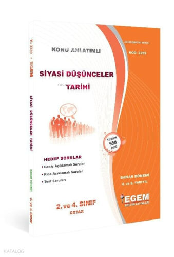 2. Sınıf 4. Yarıyıl Siyasi Düşünceler Tarihi Konu Anlatımlı Hedef Soru