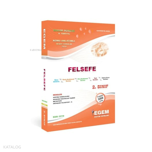 2. Sınıf Felsefe Konu Anlatımlı Soru Bankası | Kolektif | Egem Eğitim 