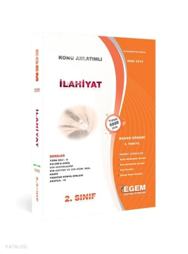 2. Sınıf İlahiyat Bahar Dönemi Konu Anlatımlı Soru Bankası | Kolektif 