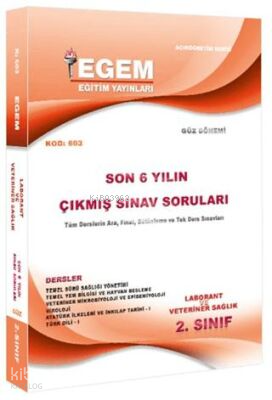 2. Sınıf Laborant ve Veteriner Sağlık Güz Dönemi Çıkmış Sınav Soruları