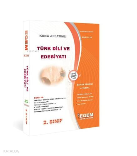 2. Sınıf Türk Dili Ve Edebiyatı Bahar Dönemi Konu Anlatımlı Soru Banka