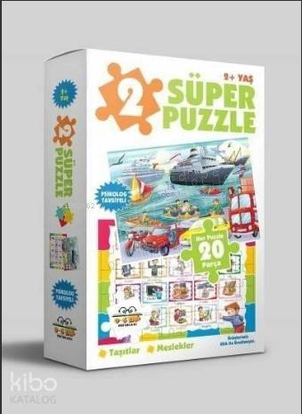 2 Süper Puzzle Taşıtlar-Meslekler 20 Parça