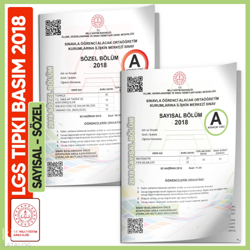 2018 LGS Sayısal ve Sözel Tıpkı Basım Çıkmış Soru Türkiye Geneli Dijit