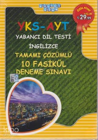 2018 YKS AYT İngilizce Tamamı Çözümlü 10 Fasikül Deneme Sınavı