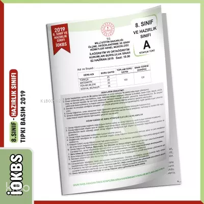 2019 8.Sınıf İOKBS BURSLULUK Çıkmış Soru Tıpkı Basım Türkiye Geneli Di