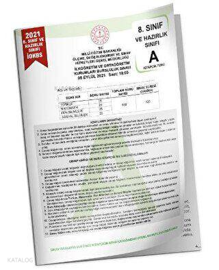 2021 8.Sınıf İOKBS BURSLULUK Çıkmış Soru Tıpkı Basım Türkiye Geneli Di