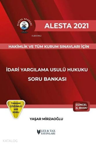 2021 Alesta İdari Yargılama Usulü Hukuku Soru Bankası