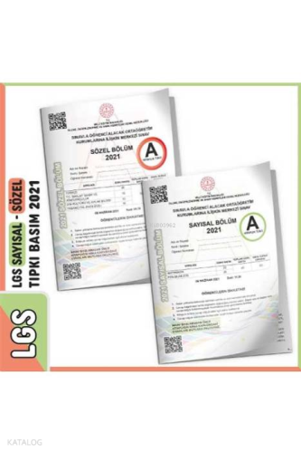 2021 LGS Sayısal ve Sözel Tıpkı Basım Çıkmış Soru Türkiye Geneli Dijital Çözümlü Kitapçıkları