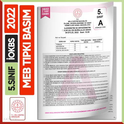 2022 5.Sınıf İOKBS BURSLULUK Çıkmış Soru Tıpkı Basım Türkiye Geneli Di