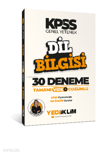 2022 KPSS Dil Bilgisi Tamamı Video Çözümlü 30 Deneme