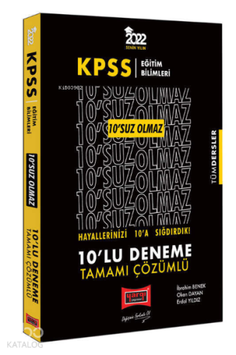 2022 KPSS Eğitim Bilimleri 10'SUZ Olmaz Tamamı Çözümlü 10'lu Deneme
