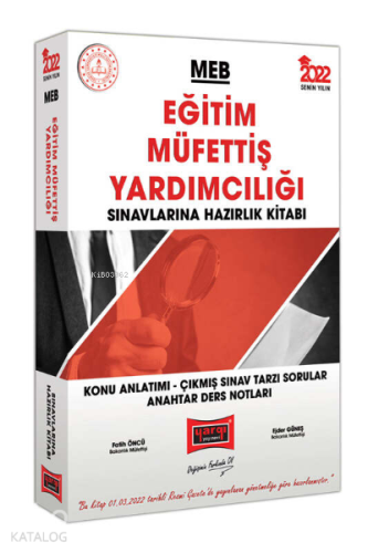 2022 MEB Eğitim Müfettiş Yardımcılığı Sınavlarına Hazırlık Kitabı