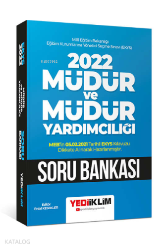 2022 Meb-Ekys Müdür Ve Müdür Yard.Soru Bankası-E.Kesekler | Kolektif |