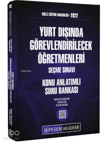 2022 MEB Yurt Dışında Görevlendirilecek Öğretmenleri Seçme Sınavı Konu Anlatımlı Soru Bankası