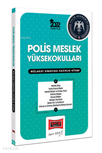 2022 Polis Meslek Yüksek Okulları Mülakat Sınavına Hazırlık Kitabı