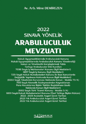 2022 Sınava Yönelik Arabuluculuk Mevzuatı