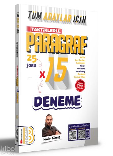 Benim Hocam Yayınları Tüm Adaylar İçin Taktiklerle Paragraf Tamamı Video Çözümlü 15 Deneme