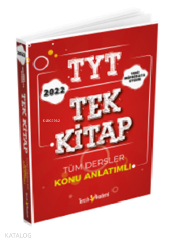 2022 TYT Tek Kitap Tüm Dersler Konu Anlatımlı