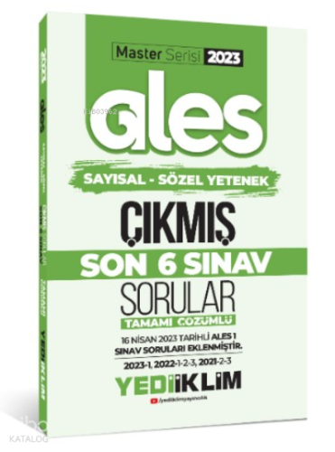 2023 ALES Sayısal-Sözel Yetenek Son 10 Sınav Tamamı Çözümlü; (ALES-1 Dahil)
