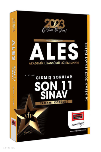 2023 ALES Tamamı Çözümlü Son 11 Sınav Çıkmış Sorular (16 Nisan 2023 Sınavı Dahil)