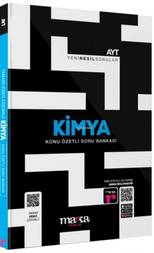 2023 AYT Kimya Konu Özetli Yeni Nesil Soru Bankası Marka Yayınları