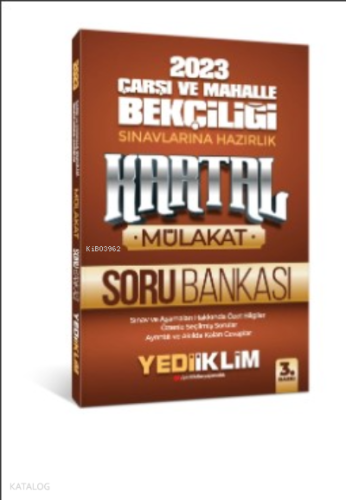 2023 Çarşı ve Mahalle Bekçiliği Sınavlarına Hazırlık Kartal Mülakat Soru Bankası