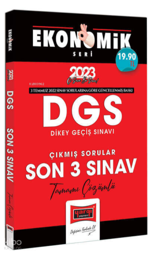 2023 DGS Ekonomik Seri Tamamı Çözümlü Son 3 Yıl Çıkmış Sınav Soruları