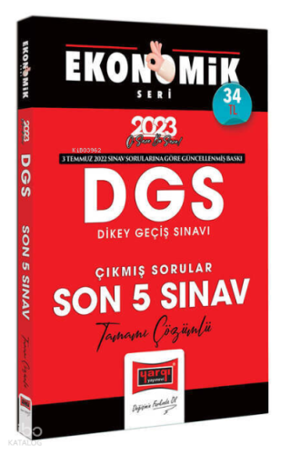 2023 DGS Ekonomik Seri Tamamı Çözümlü Son 5 Yıl Çıkmış Sınav Soruları