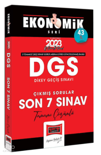 2023 DGS Ekonomik Seri Tamamı Çözümlü Son 7 Yıl Çıkmış Sınav Soruları