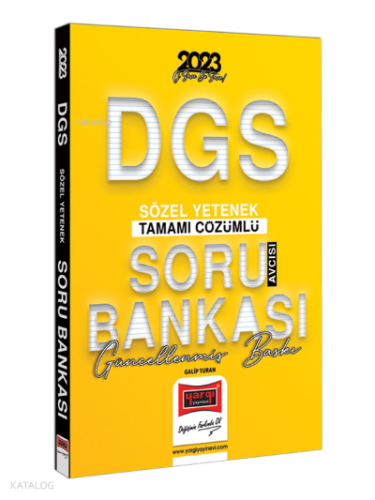 2023 DGS Soru Avcısı Tamamı Çözümlü Sözel Yetenek Soru Bankası | Galip