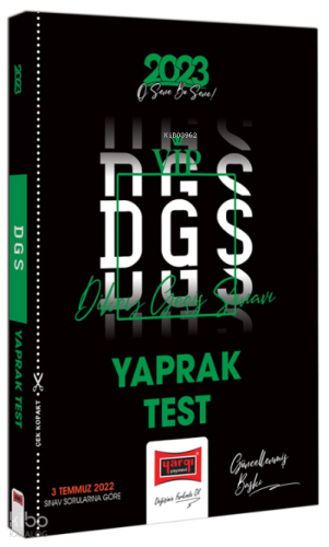 2023 DGS Yaprak Test