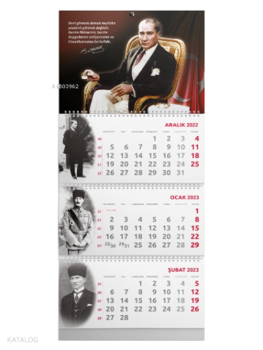 2023 Gemici Duvar Takvimi- Asil